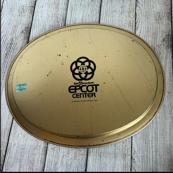 1982 Walt Disney World Showcase EPCOT Center Metal Souvenir Tray WDW - Picture 6 of 7